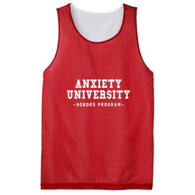 Anxiety University Honors Program Funny Mental Health Gifts Mesh Reversible Basketball Jersey Tank