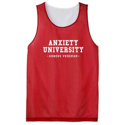 Anxiety University Honors Program Funny Mental Health Gifts Mesh Reversible Basketball Jersey Tank