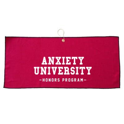 Anxiety University Honors Program Funny Mental Health Gifts Large Microfiber Waffle Golf Towel