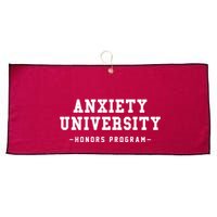 Anxiety University Honors Program Funny Mental Health Gifts Large Microfiber Waffle Golf Towel