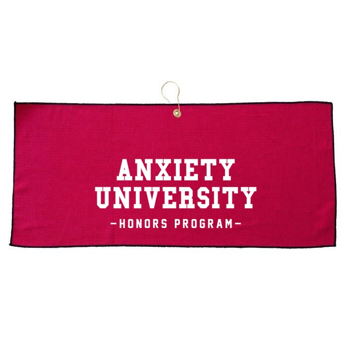 Anxiety University Honors Program Funny Mental Health Gifts Large Microfiber Waffle Golf Towel