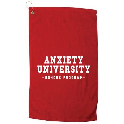 Anxiety University Honors Program Funny Mental Health Gifts Golf Towel