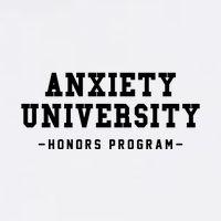 Anxiety University Honors Program Funny Mental Health Gifts Garment-Dyed Sweatshirt