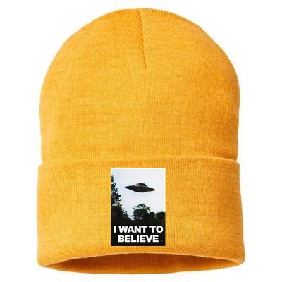 Alien Ufo Hunter I Want To Believe Sustainable Knit Beanie