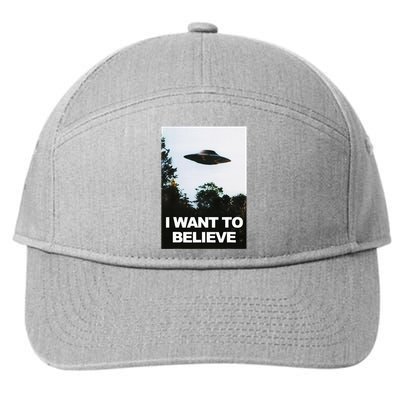 Alien Ufo Hunter I Want To Believe 7-Panel Snapback Hat