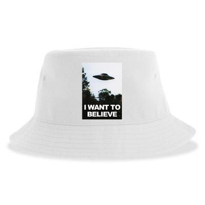 Alien Ufo Hunter I Want To Believe Sustainable Bucket Hat