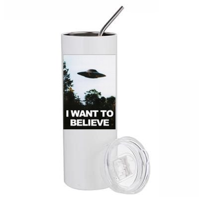 Alien Ufo Hunter I Want To Believe Stainless Steel Tumbler