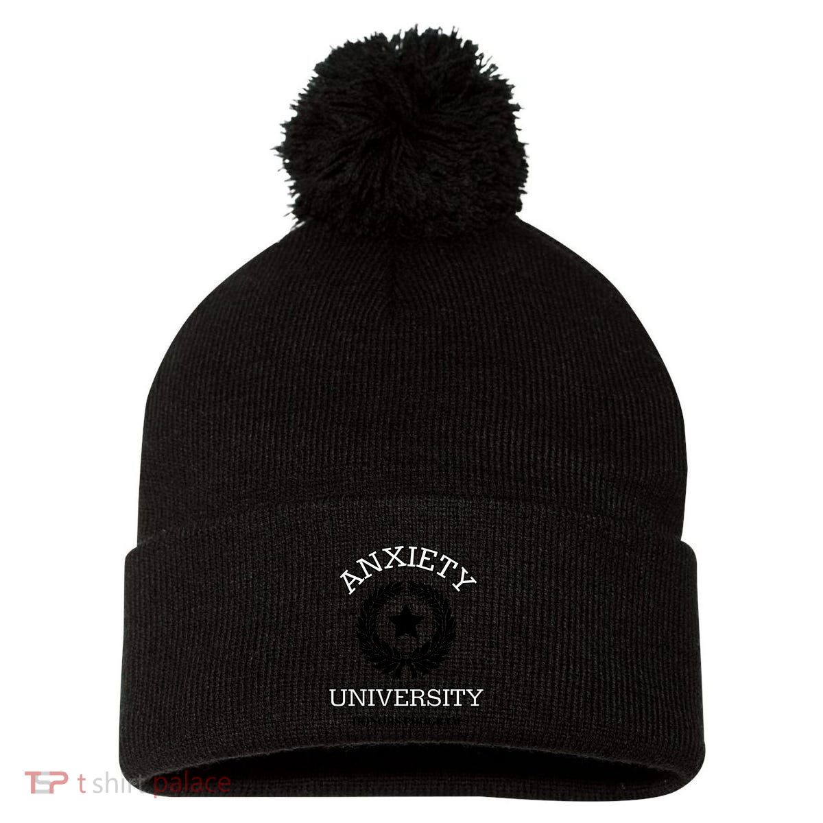 Anxiety University Honors Program Pom Pom 12in Knit Beanie