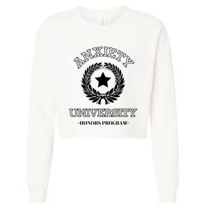 Anxiety University Honors Program Cropped Pullover Crew