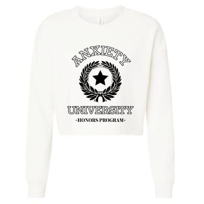 Anxiety University Honors Program Cropped Pullover Crew