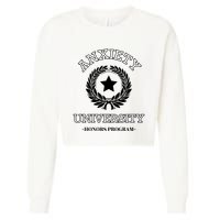 Anxiety University Honors Program Cropped Pullover Crew