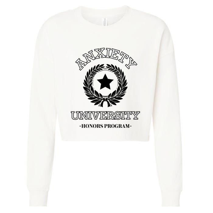 Anxiety University Honors Program Cropped Pullover Crew