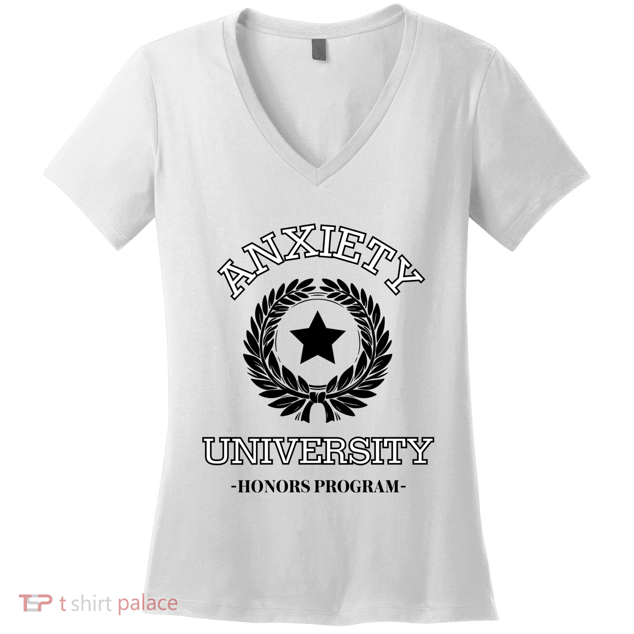 Anxiety University Honors Program Women's V-Neck T-Shirt