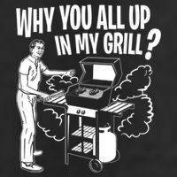 All Up In My Grill Barbecue BBQ Smoker Father's Day 11oz C Handle Ceramic Mug