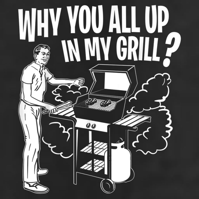 All Up In My Grill Barbecue BBQ Smoker Father's Day 11oz C Handle Ceramic Mug