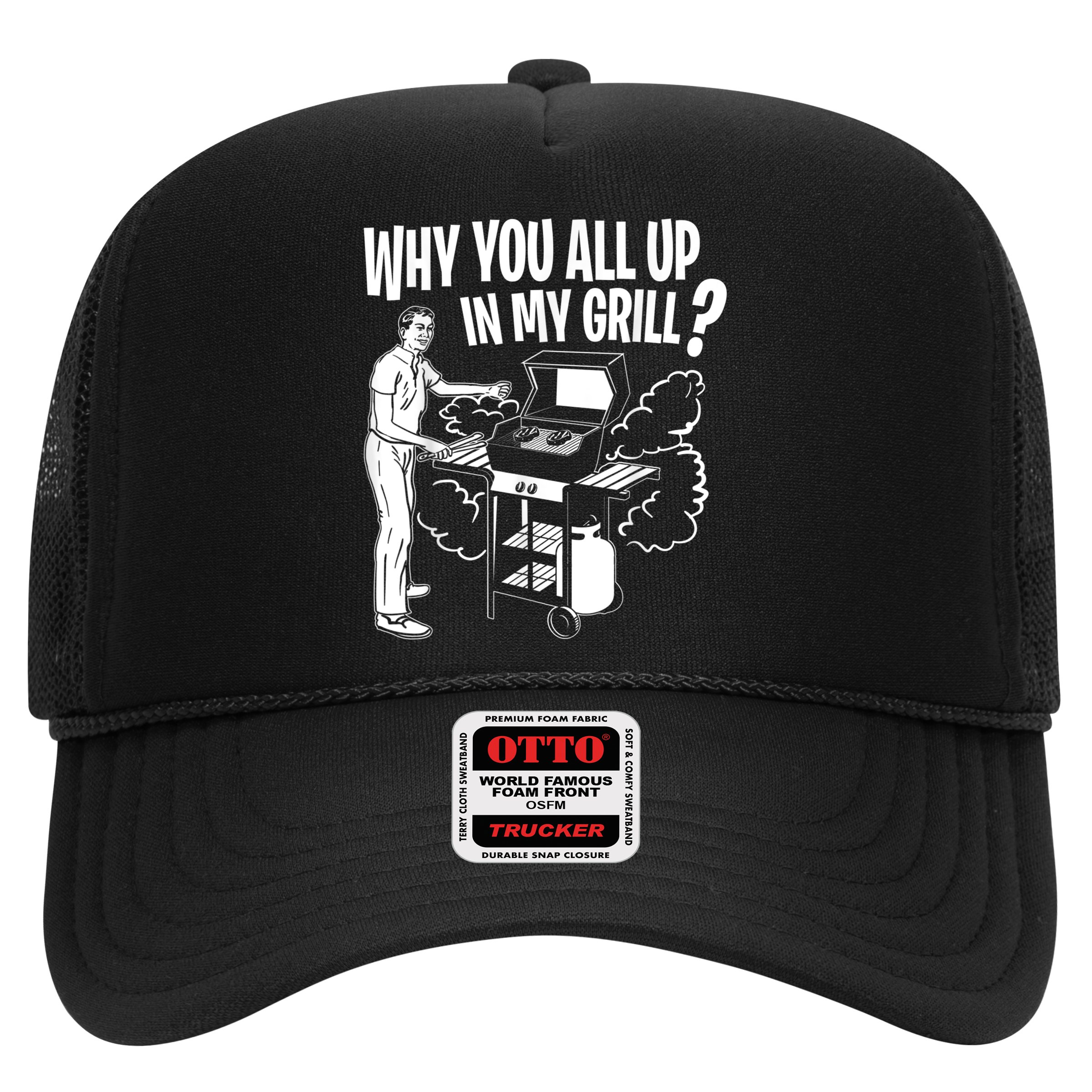 All Up In My Grill Barbecue BBQ Smoker Father's Day Hat
