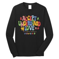 Accept Understand Love Autism Awareness Long Sleeve Shirt