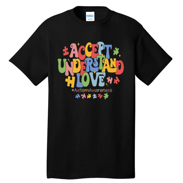 Accept Understand Love Autism Awareness Tall T-Shirt