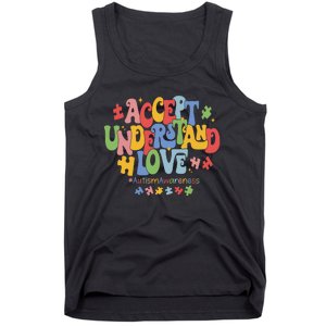 Accept Understand Love Autism Awareness Tank Top