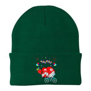 Accept Understand Love Autism Awareness Gnome Valentine Day Knit Cap Winter Beanie