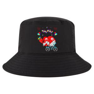 Accept Understand Love Autism Awareness Gnome Valentine Day Cool Comfort Performance Bucket Hat