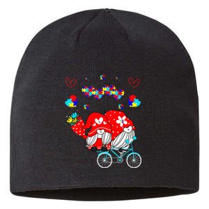 Accept Understand Love Autism Awareness Gnome Valentine Day Sustainable Beanie