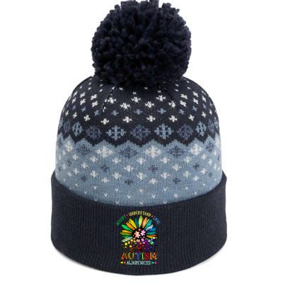 Accept Understand Love Autism Awareness Sunflower Puzzle Pieces The Baniff Cuffed Pom Beanie