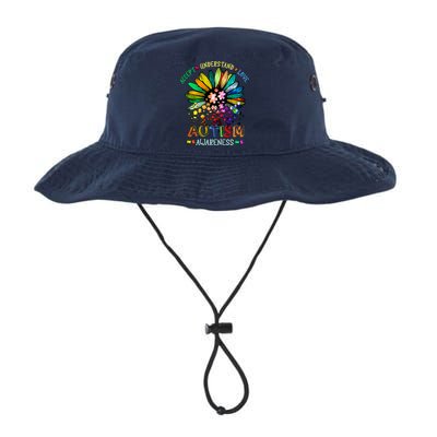 Accept Understand Love Autism Awareness Sunflower Puzzle Pieces Legacy Cool Fit Booney Bucket Hat