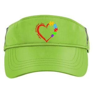 Accept Understand Love Autism Awareness Puzzle Heart Adult Drive Performance Visor