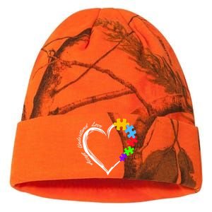 Accept Understand Love Autism Awareness Puzzle Heart Kati Licensed 12" Camo Beanie