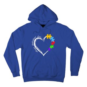 Accept Understand Love Autism Awareness Puzzle Heart Hoodie