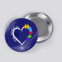 Accept Understand Love Autism Awareness Puzzle Heart Button