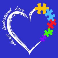 Accept Understand Love Autism Awareness Puzzle Heart Button