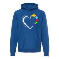 Accept Understand Love Autism Awareness Puzzle Heart Premium Hoodie