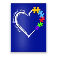 Accept Understand Love Autism Awareness Puzzle Heart Poster