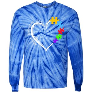 Accept Understand Love Autism Awareness Puzzle Heart Tie-Dye Long Sleeve Shirt