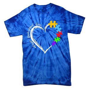 Accept Understand Love Autism Awareness Puzzle Heart Tie-Dye T-Shirt