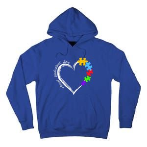 Accept Understand Love Autism Awareness Puzzle Heart Tall Hoodie