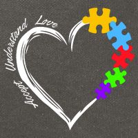 Accept Understand Love Autism Awareness Puzzle Heart Cotton Canvas Backpack