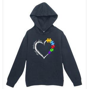 Accept Understand Love Autism Awareness Puzzle Heart Urban Pullover Hoodie