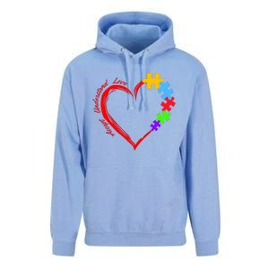 Accept Understand Love Autism Awareness Puzzle Heart Unisex Surf Hoodie