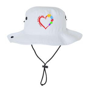 Accept Understand Love Autism Awareness Puzzle Heart Legacy Cool Fit Booney Bucket Hat