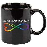 Accept Understand Love Neurodiversity Infinity Autism 11oz C Handle Ceramic Mug