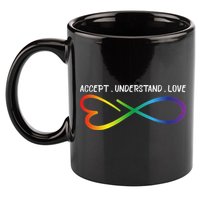 Accept Understand Love Neurodiversity Infinity Autism 11oz C Handle Ceramic Mug