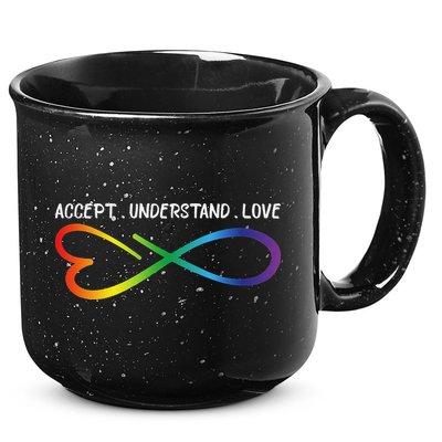 Accept Understand Love Neurodiversity Infinity Autism 15oz Campfire Ceramic Mug