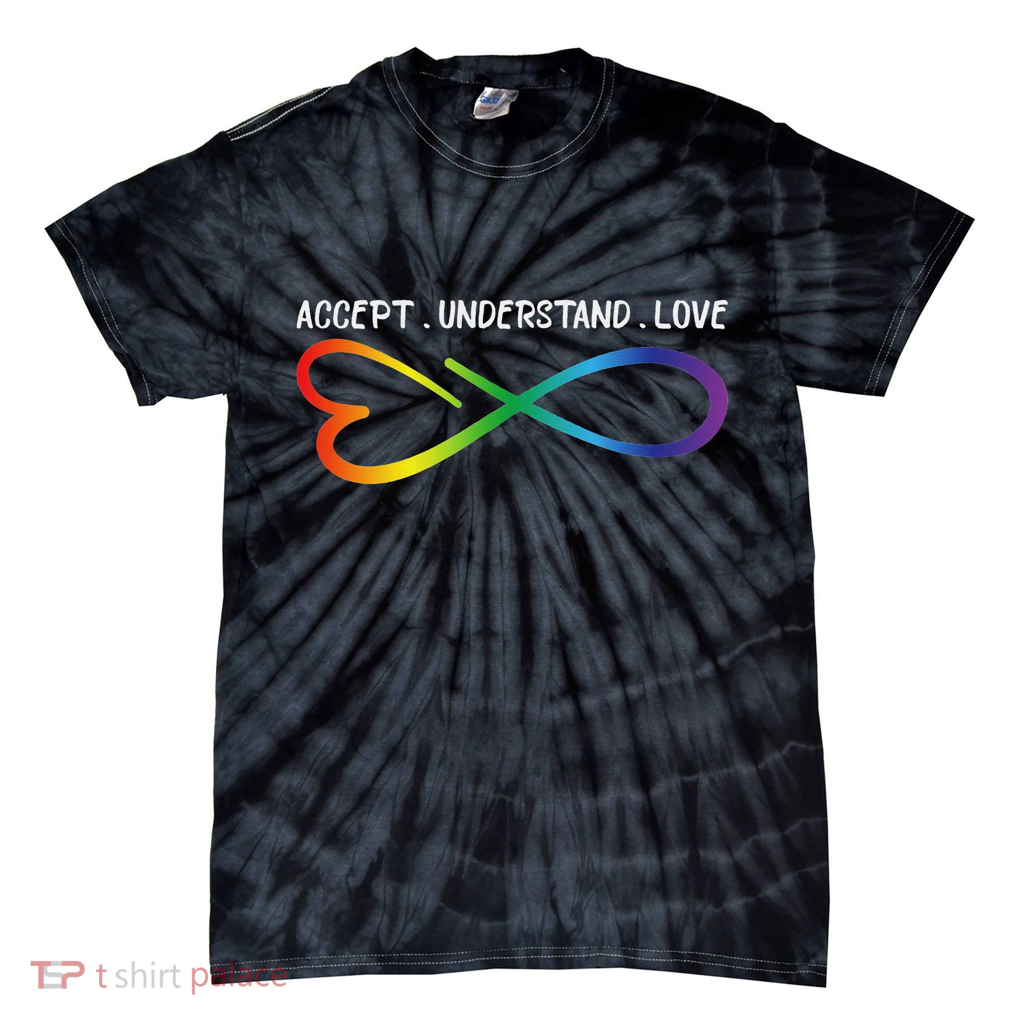 Accept Understand Love Neurodiversity Infinity Autism Tie-Dye T-Shirt