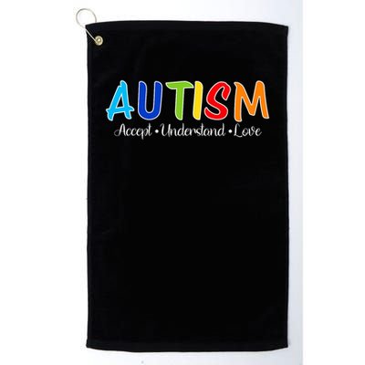 Accept Understand Love Autism Awareness Golf Towel