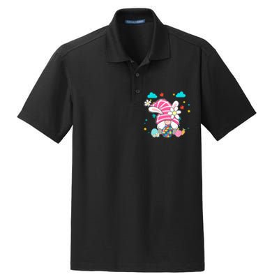 Accept Understand Love Gnome Autism Awareness Easter Day Dry Zone Grid Polo