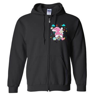 Accept Understand Love Gnome Autism Awareness Easter Day Full Zip Hoodie