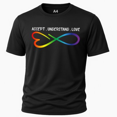 Accept Understand Love Neurodiversity Infinity Autism Performance Shirt